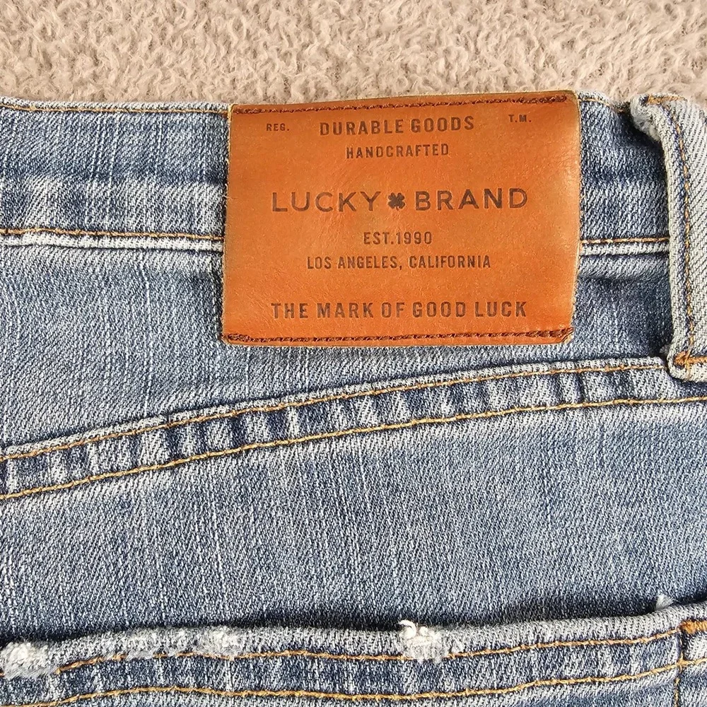 Lucky Brand 329 Classic Straight Mens Jeans 34x32 Medium Wash Blue Denim